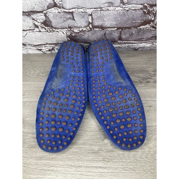 Alexander Trend Blue Suede Moccasins Driving Loafers Shoes Men’s Sz 12M US/45EU - Picture 10 of 16